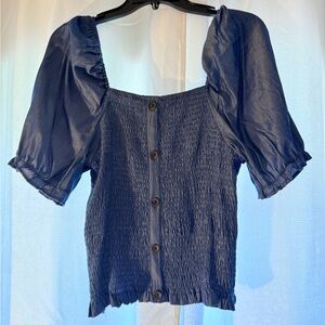Zenobia shirt 1x denim style blouse
